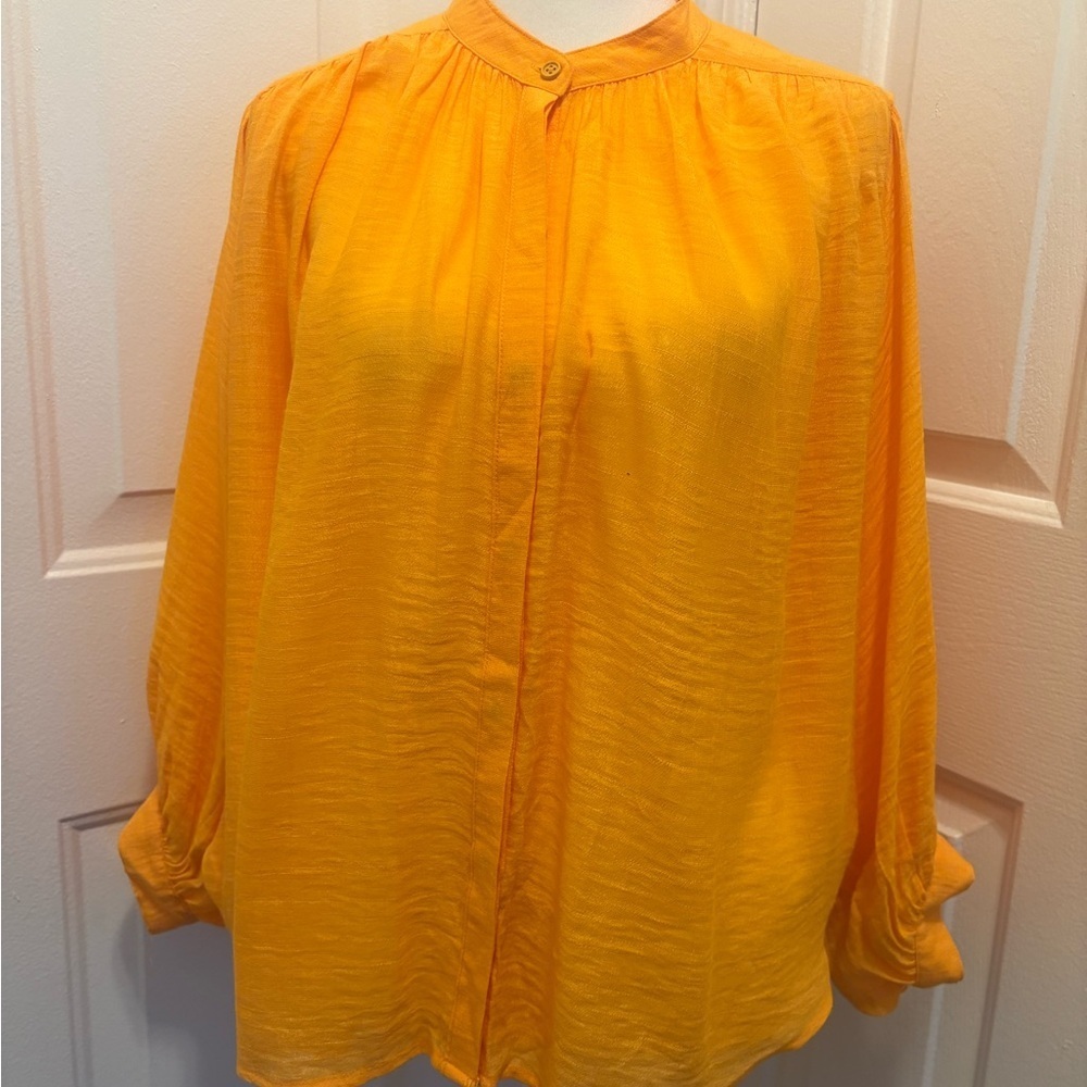 MAEVE. Women's Orange Blouse. SIZE S. ANTHROPOLOGIE - Picture 4 of 9